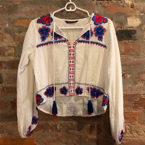 Embroidered KAS New York White Top